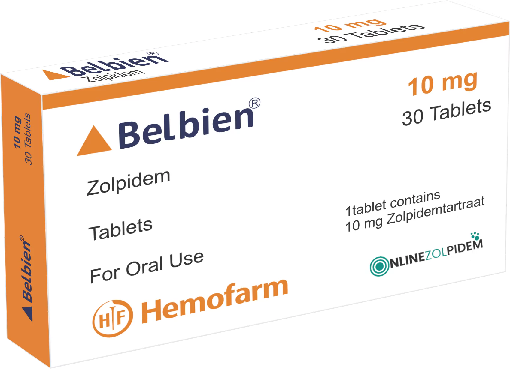 Zolpidemtartraat Belbien 10 MG (30 Tablets)